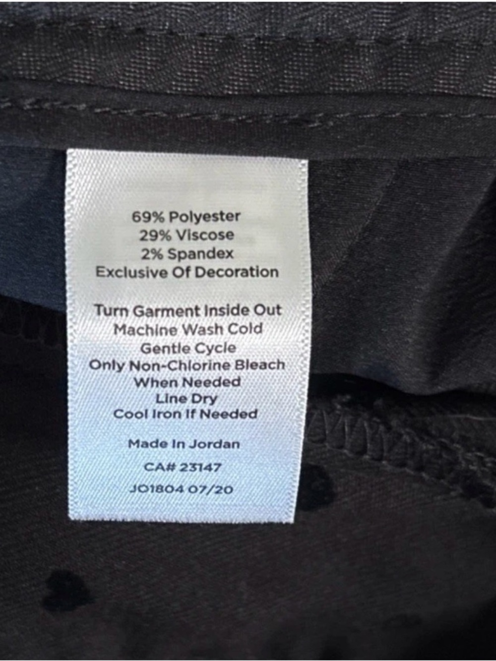 Talbots Hampshire Ankle Pants Size 12 Black Flocked Heart Print Career Preppy - Picture 9 of 14